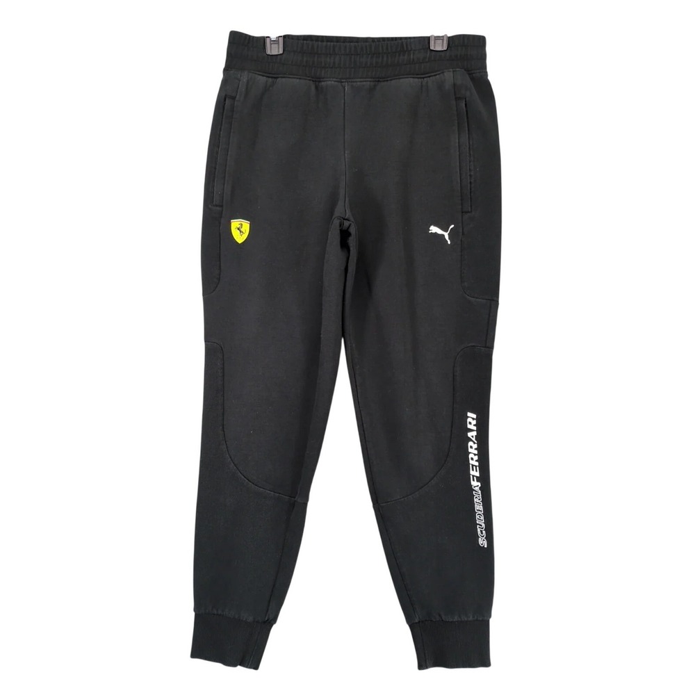 PUMA Scuderia Ferrari Black Jogger Sweatpants Mens L F1 Motorsport Streetwear